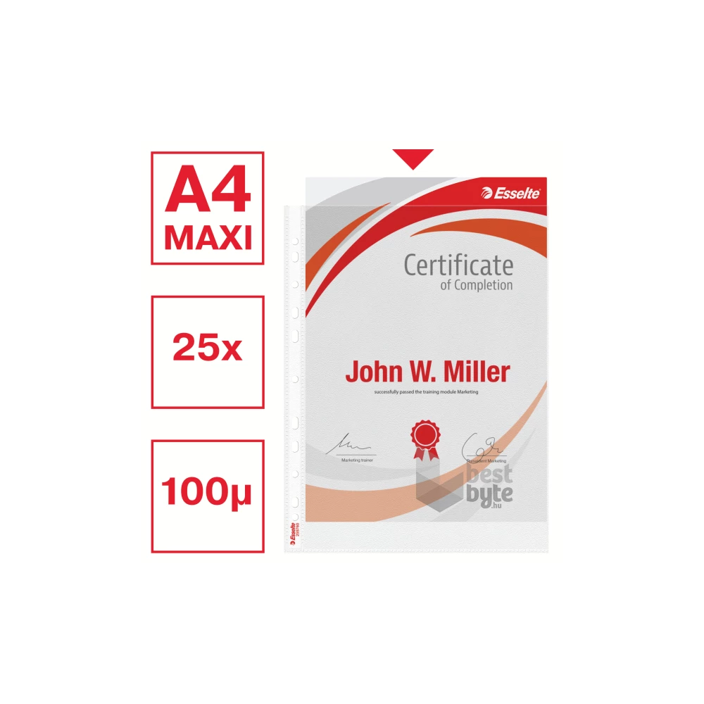 Esselte A4  Maxi 100 mikron 25db lefűzhető genotherm