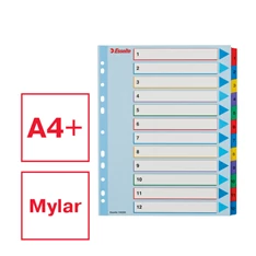 Esselte A4 extra széles 1-12 újraírható regiszter