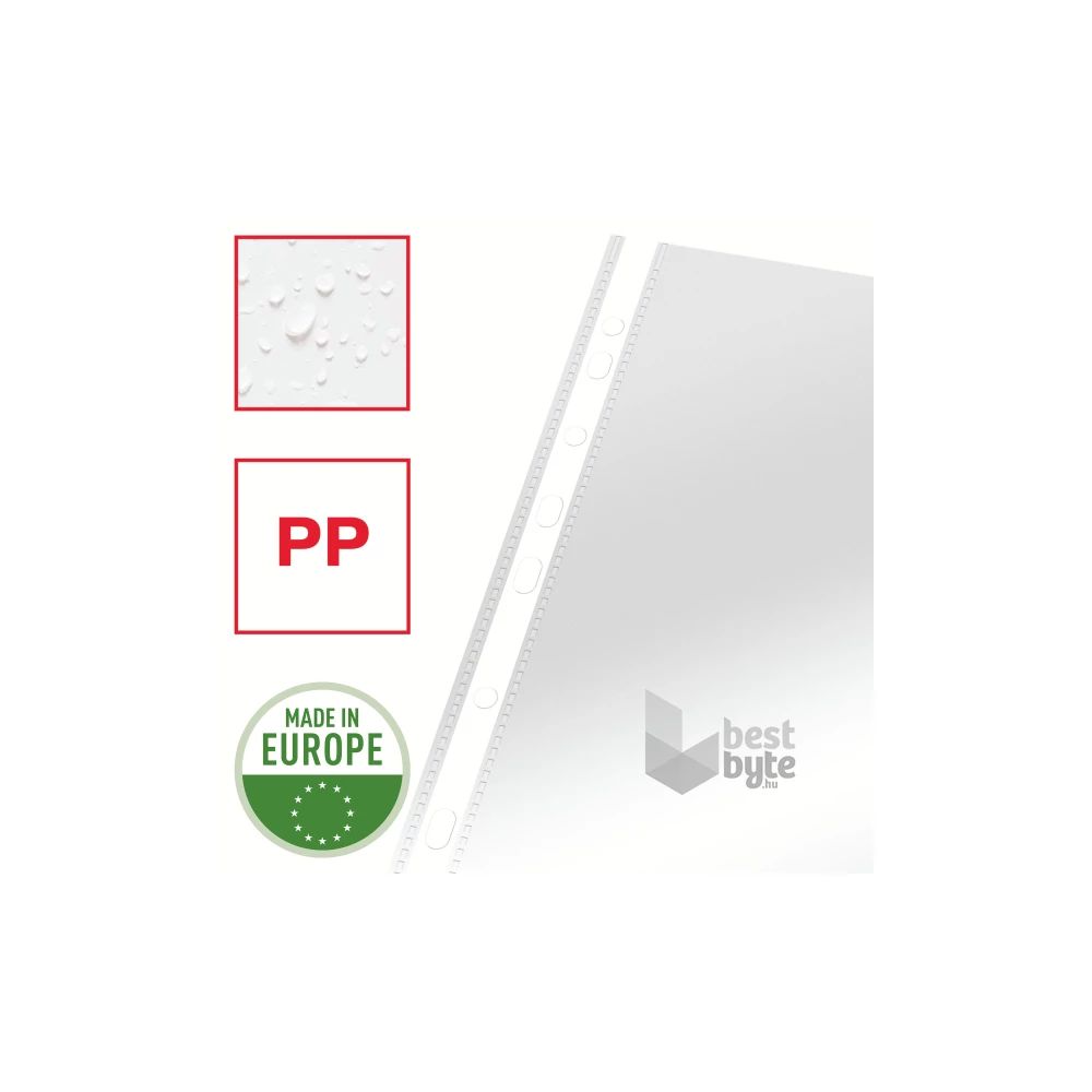 Esselte A4 lefűzhető 105mikronos 100db víztiszta genotherm