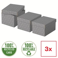 Esselte Home S méret 3db/csomag szürke tárolódoboz