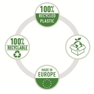 Esselte Recycled A4 narancsos 100mikronos 100db genotherm
