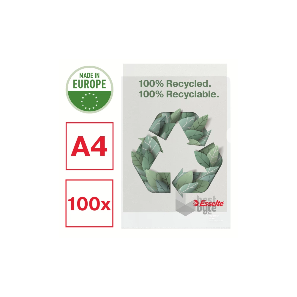 Esselte Recycled A4 narancsos 100mikronos 100db genotherm