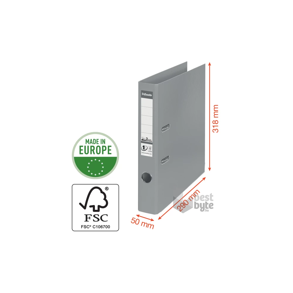 Esselte Standard A4 5cm bordó iratrendező
