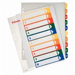 Esselte A4 1-10 nyomtatható regiszter