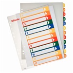 Esselte A4 1-12 nyomtatható regiszter