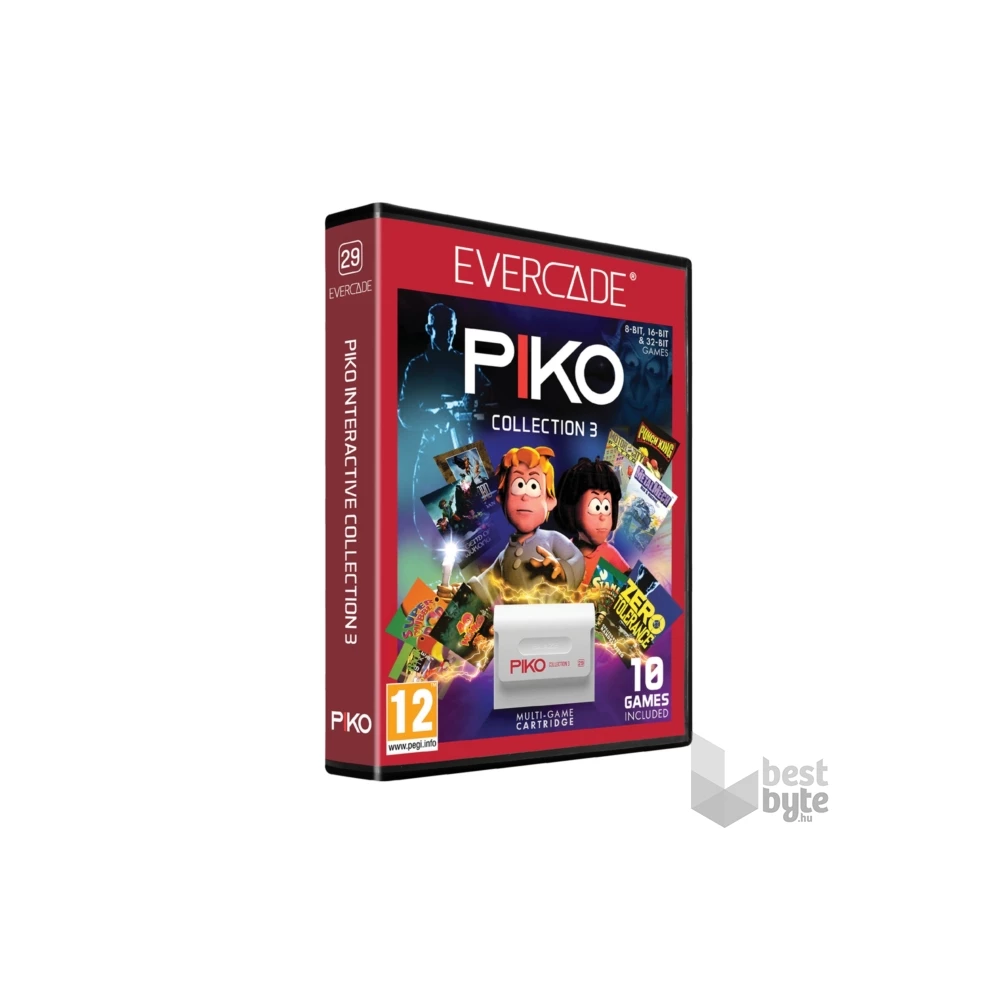 Evercade #29 PIKO Interactive Collection 3 10in1 Retro Multi Game játékszoftver csomag