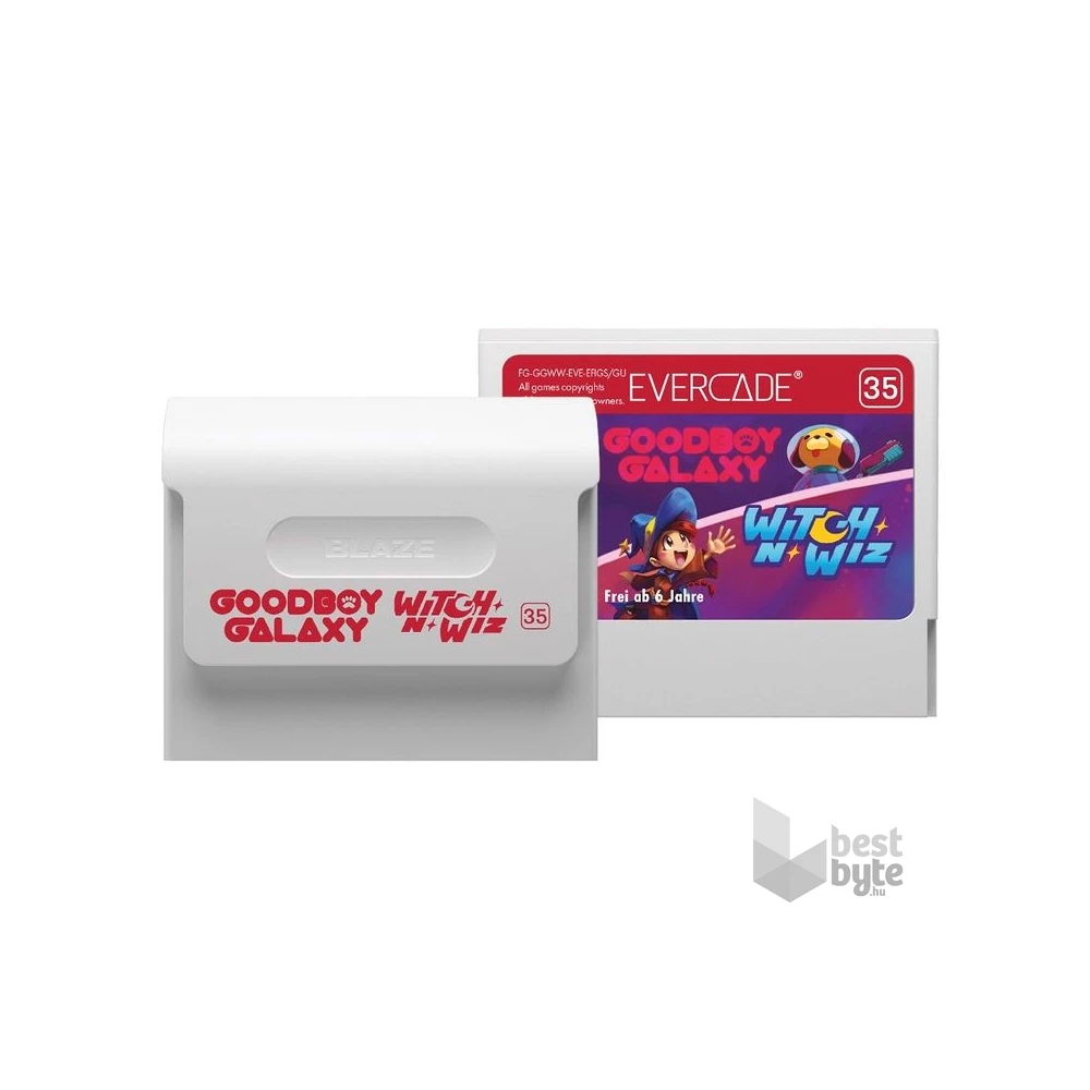 Evercade #35 Goodboy Galaxy/Witch N’ Wiz 2in1 Retro Multi Game játékszoftver csomag