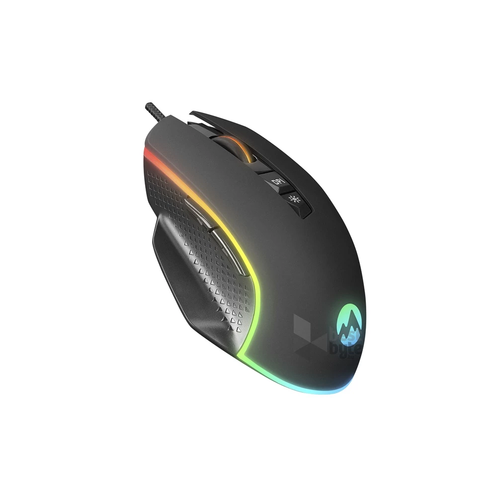 Everest RAGE-X2 RGB LED vezetékes fekete optikai gamer egér
