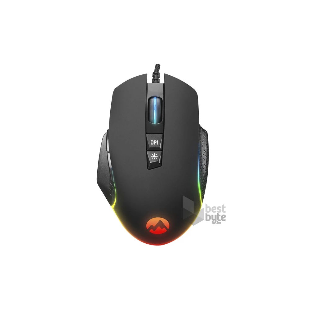 Everest RAGE-X2 RGB LED vezetékes fekete optikai gamer egér