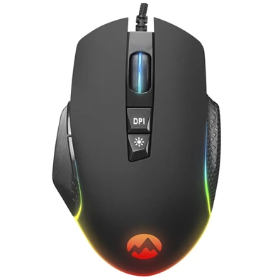 Everest RAGE-X2 RGB LED vezetékes fekete optikai gamer egér