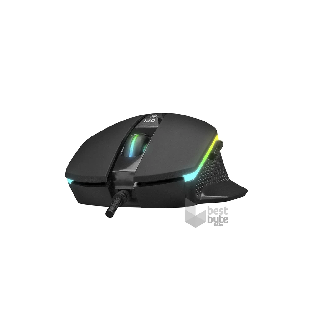 Everest RAGE-X2 RGB LED vezetékes fekete optikai gamer egér