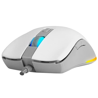 Everest SGM-L1 LUMOS RGB LED vezetékes fehér optikai gamer egér