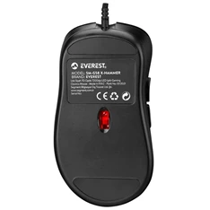 Everest SM-G58 X-HAMMER RGB LED vezetékes fekete optikai gamer egér