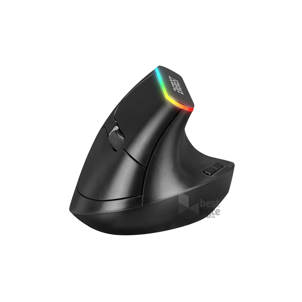 Everest SMW-618 Ergonomic Vertical RGB LED vezeték nélküli fekete optikai egér