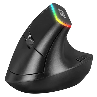 Everest SMW-618 Ergonomic Vertical RGB LED vezeték nélküli fekete optikai egér