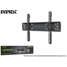 Everest TK-4085 38"-85" ultra keskeny fekete fali TV konzol