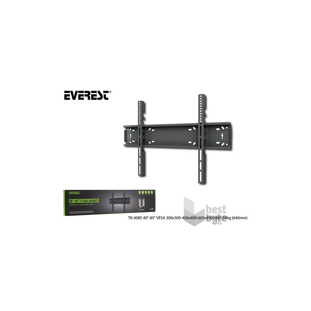 Everest TK-4085 38"-85" ultra keskeny fekete fali TV konzol