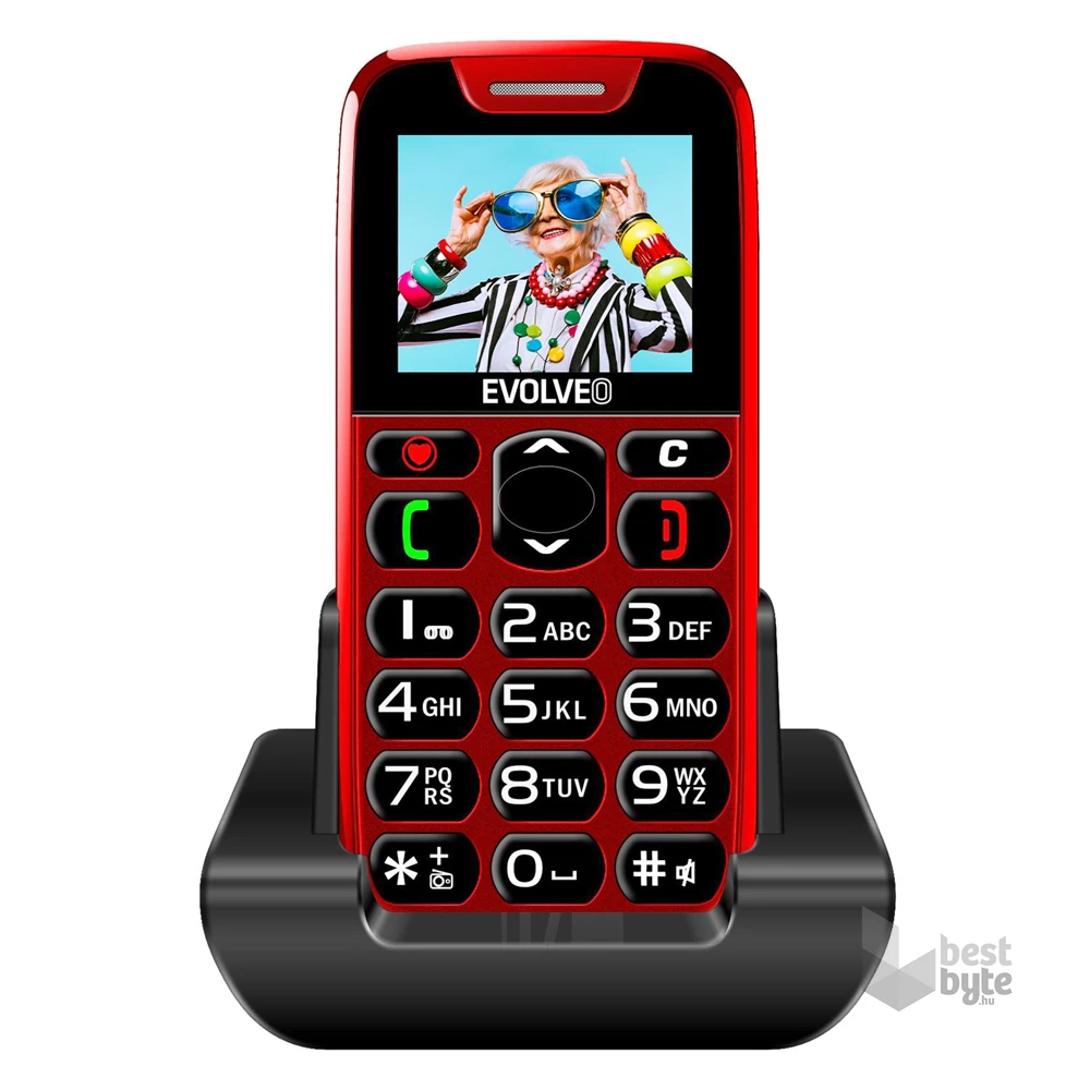 Evolveo EasyPhone EP501 1,8" piros mobiltelefon