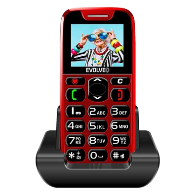 Evolveo EasyPhone EP501 1,8" piros mobiltelefon