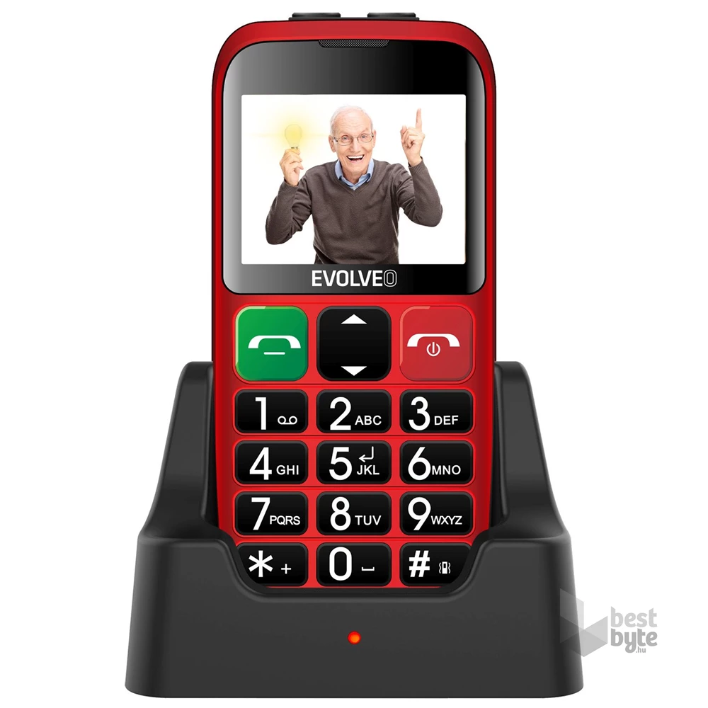 Evolveo EasyPhone ET EP851 2,4" DualSIM piros mobiltelefon
