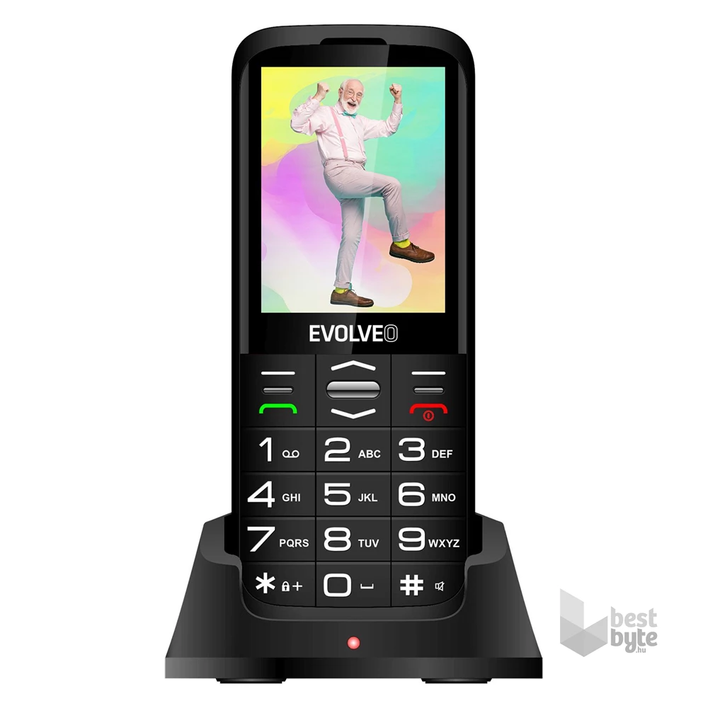 Evolveo Easyphone XO EP630 2,8" fekete mobiltelefon