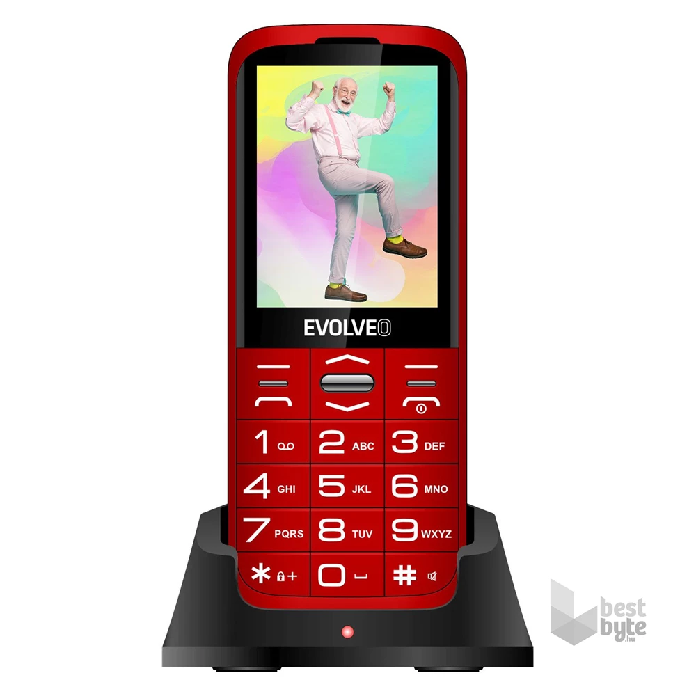Evolveo Easyphone XO EP630 2,8" piros mobiltelefon