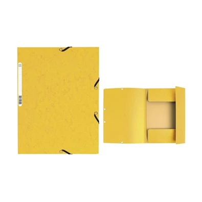 Exacompta A4 karton sárga gumis mappa