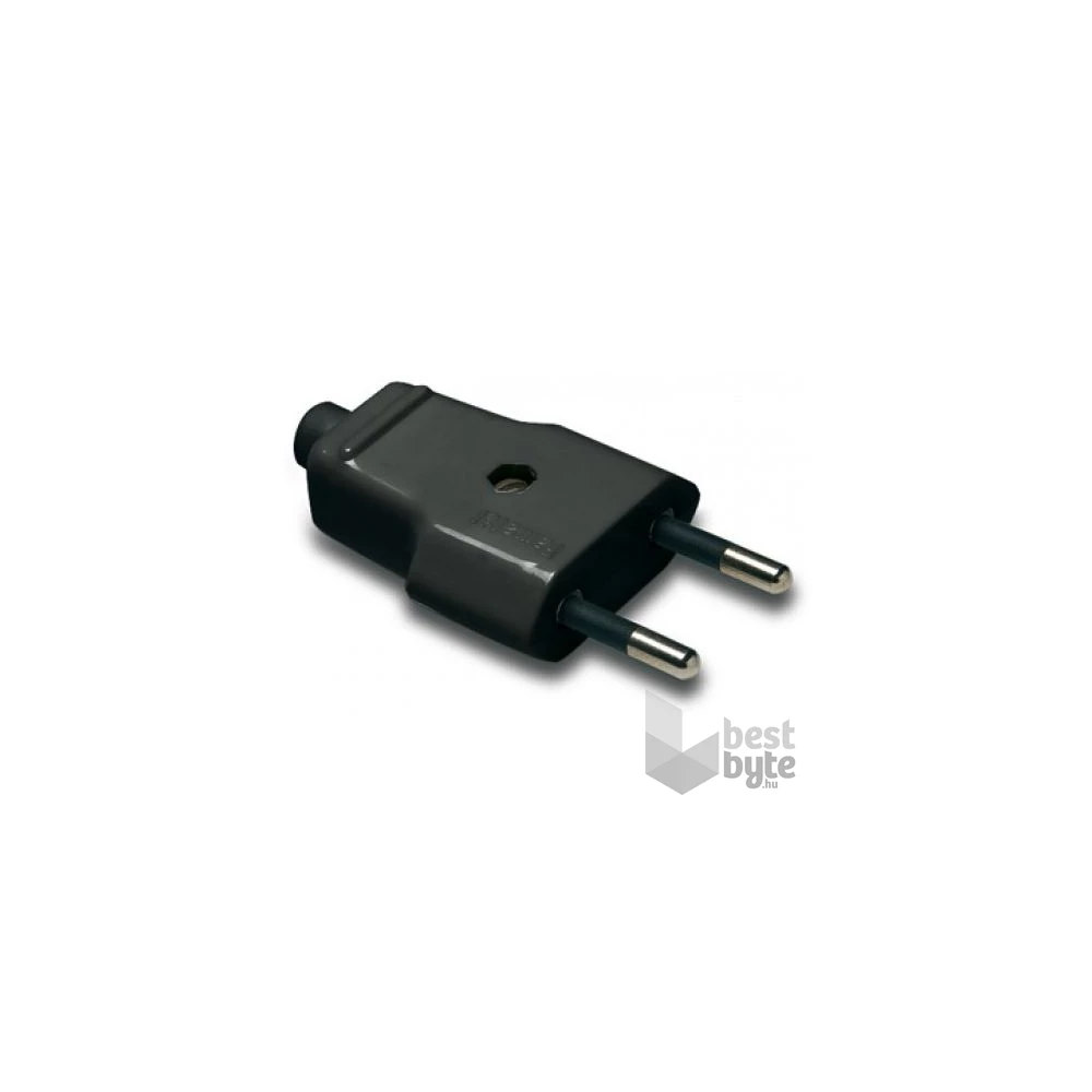 FAMATEL 1001-N 10A-250V fekete földeletlen dugvilla