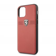 FERRARI Off Track iPhone 11 Pro piros szemcsés bőrtok