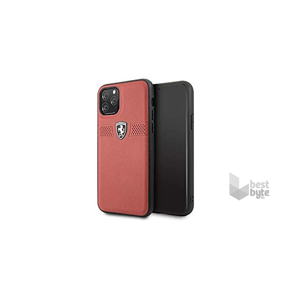 FERRARI Off Track iPhone 11 Pro piros szemcsés bőr hátlap