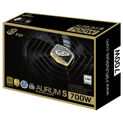 FSP Aurum S 700W fekete Gamer 80+ Gold tápegység
