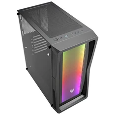 FSP CMT212G táp nélküli ablakos Mid Tower számítógépház fekete