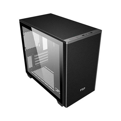 FSP CST360 B fekete (táp nélküli) ablakos mATX ház