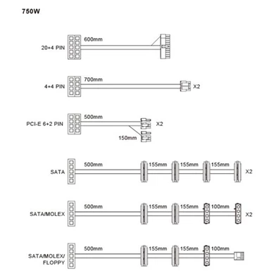 FSP Hydro G PRO ATX 750W 80+ Gold BOX gaming tápegység
