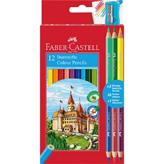 Faber-Castell 12 db+3 db-os bicolor (120112+3) színesceruza készlet
