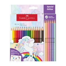 Faber-Castell 18+6 db kastélyos színes ceruza készlet