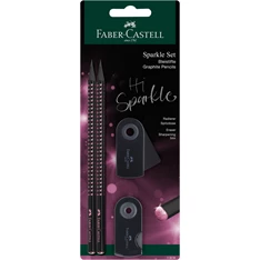 Faber-Castell Sparkle Midnight 4 db-os fekete/rózsa B háromszögletű grafitceruza szett Faber-Castell Sparkle Midnight 4 db-os fekete/rózsa B háromszögletű grafitceruza szett