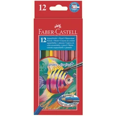 Faber-Castell akvarell 12db-os vegyes színű színes ceruza + ecset