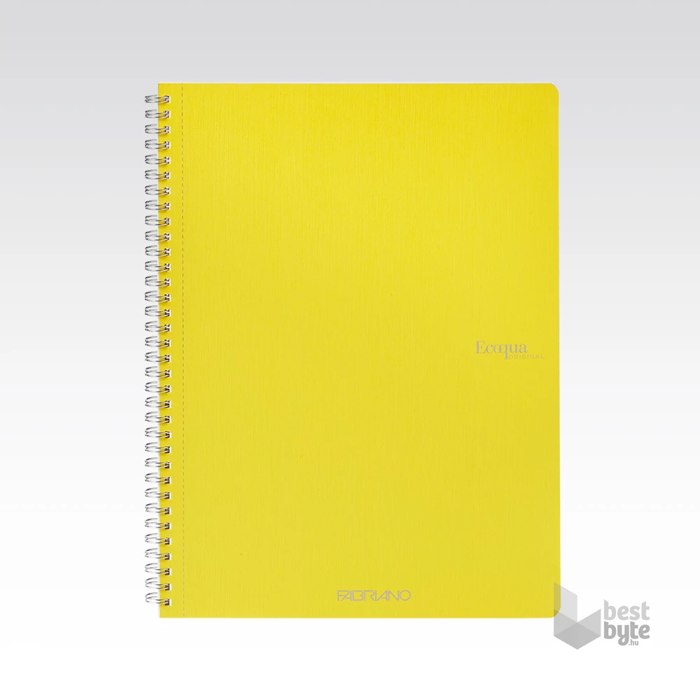 Fabriano Ecoqua A4 70lapos sárga vonalas spirálfüzet