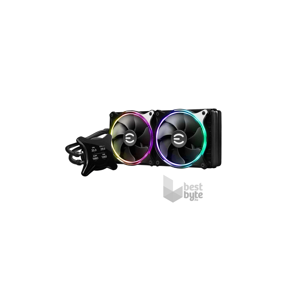 Fan EVGA - CLC 280 mm All-In-One RGB LED CPU Vízhűtés/univerzális - 400-HY-CX28-V1