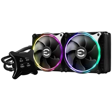 Fan EVGA - CLC 280 mm All-In-One RGB LED CPU Vízhűtés/univerzális - 400-HY-CX28-V1
