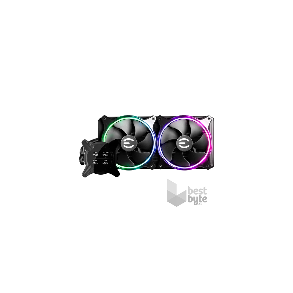 Fan EVGA - CLC 280 mm All-In-One RGB LED CPU Vízhűtés/univerzális - 400-HY-CX28-V1