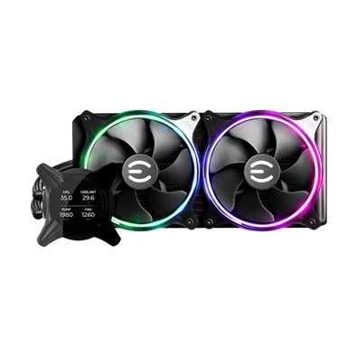 Fan EVGA - CLC 280 mm All-In-One RGB LED CPU Vízhűtés/univerzális - 400-HY-CX28-V1