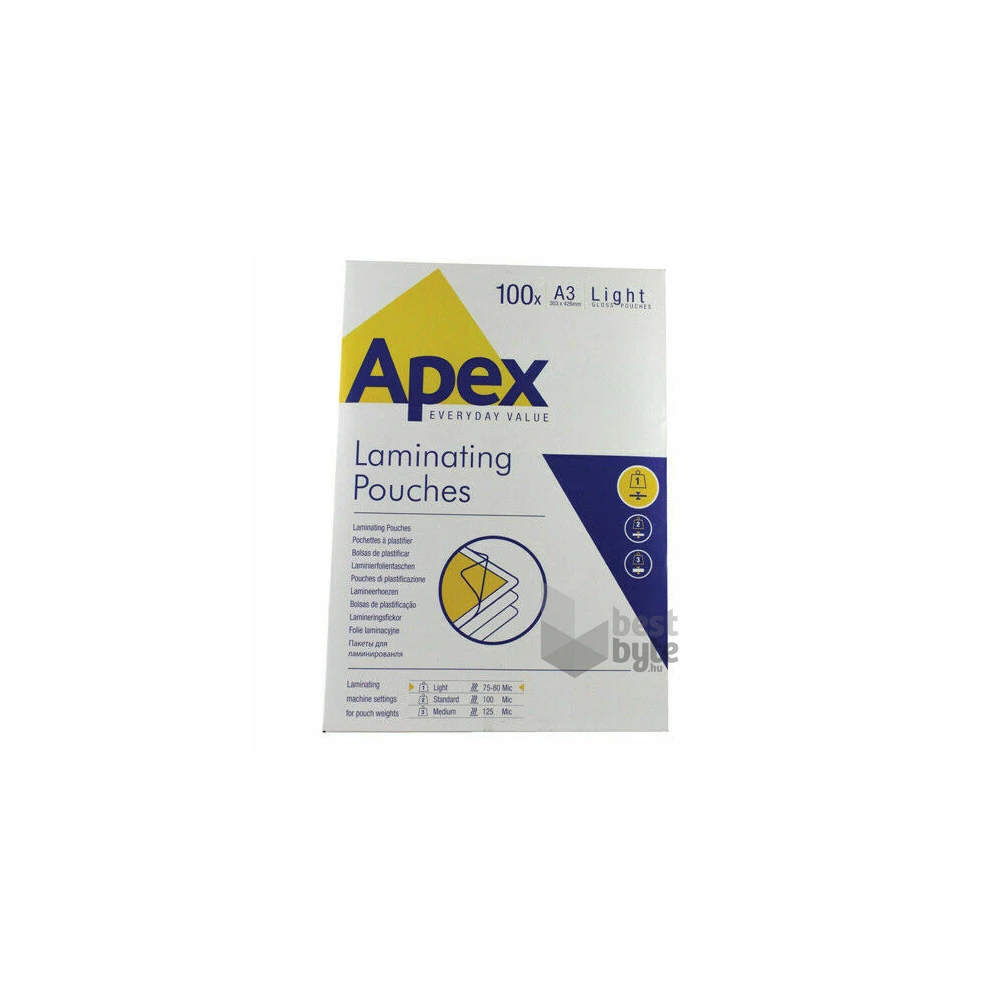 Apex Light A3 75-80mic 100db-os fényes meleglamináló fólia