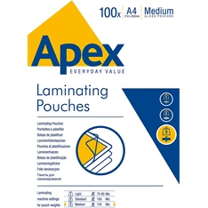 Apex Medium A4 125mic 100db-os fényes meleglamináló fólia