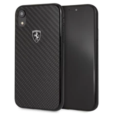 Ferrari Heritage iPhone XR fekete kemény/valódi karbon tok