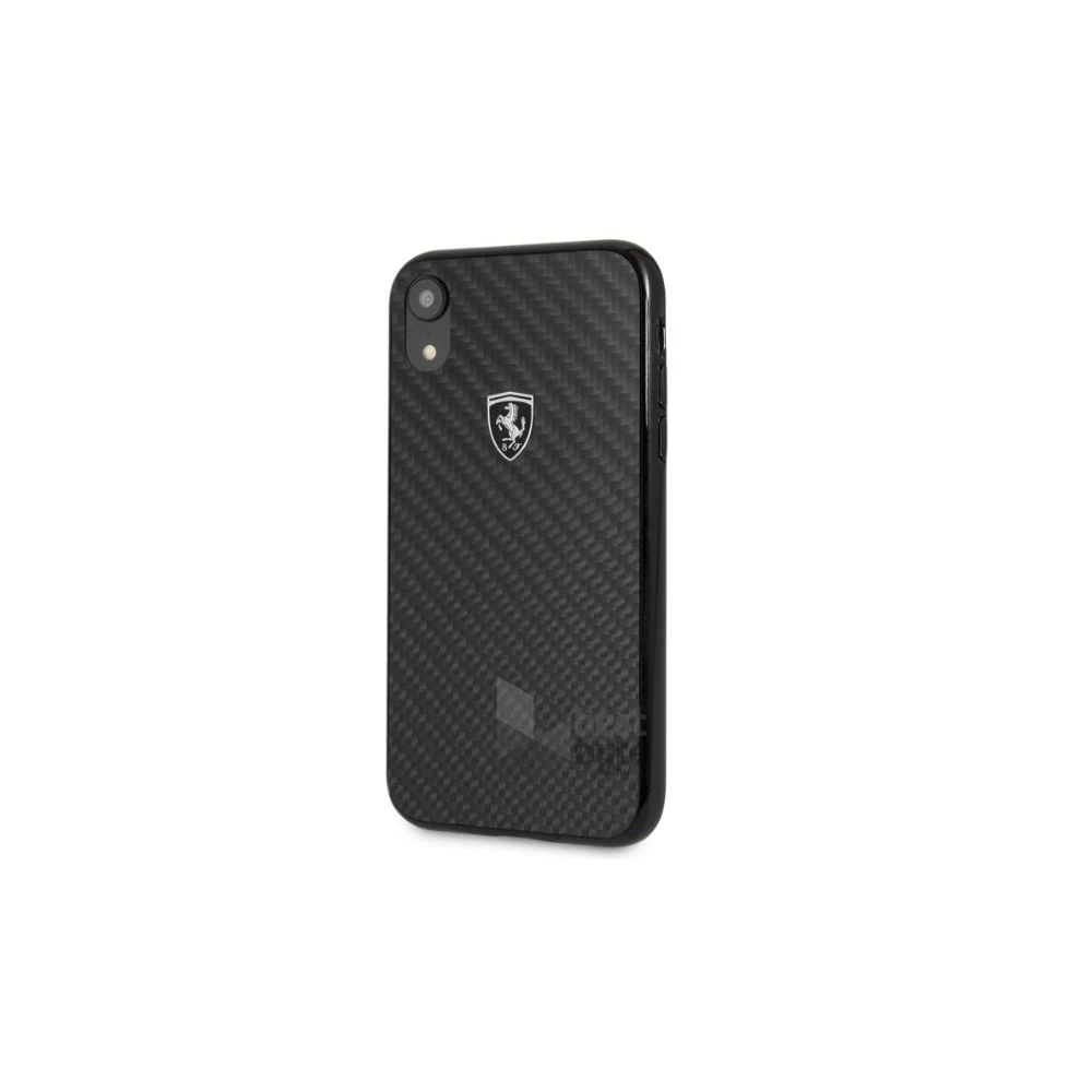 Ferrari Heritage iPhone XR fekete kemény/valódi karbon tok