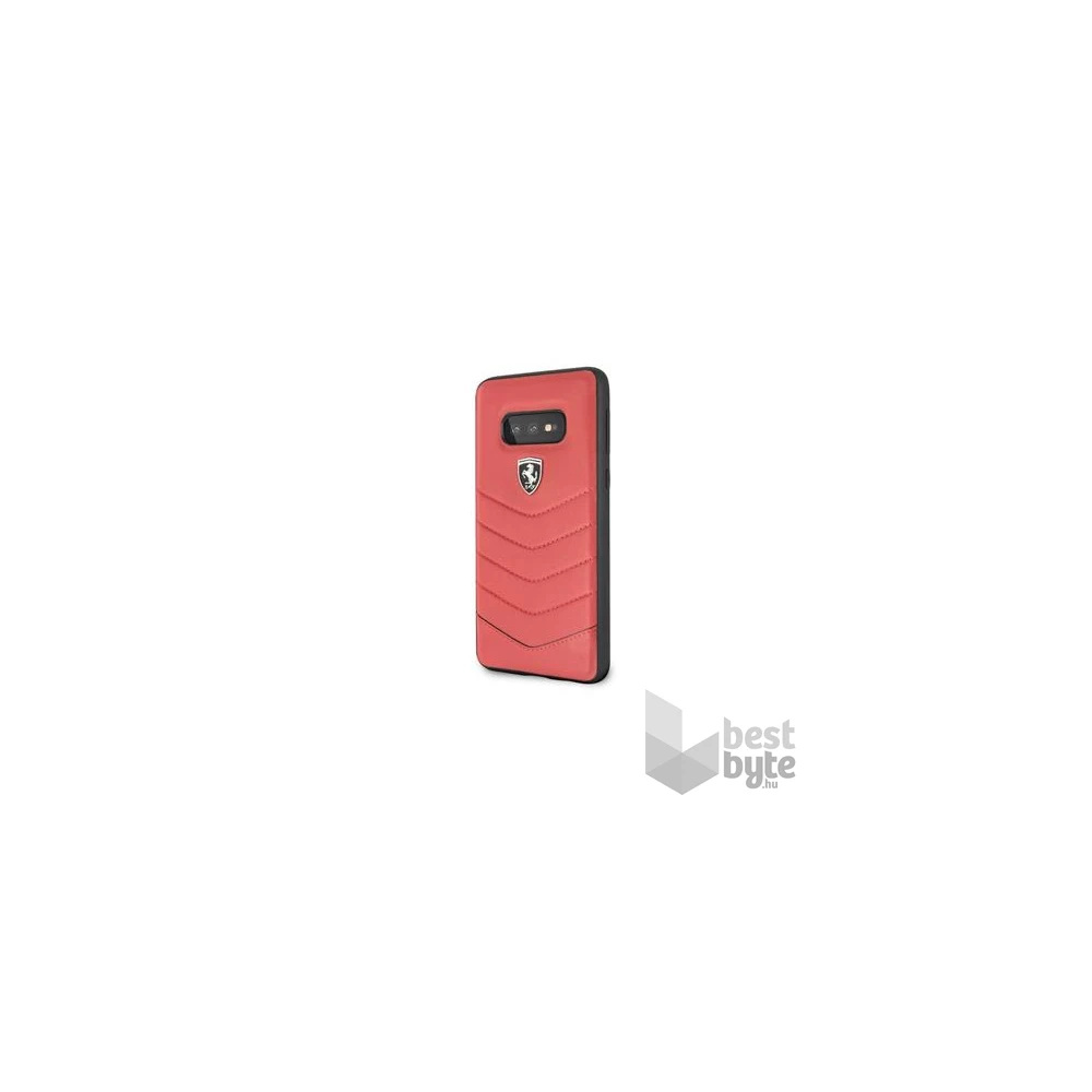 Ferrari Heritage Samsung S10 Lite tűzdelt bőr kemény piros tok