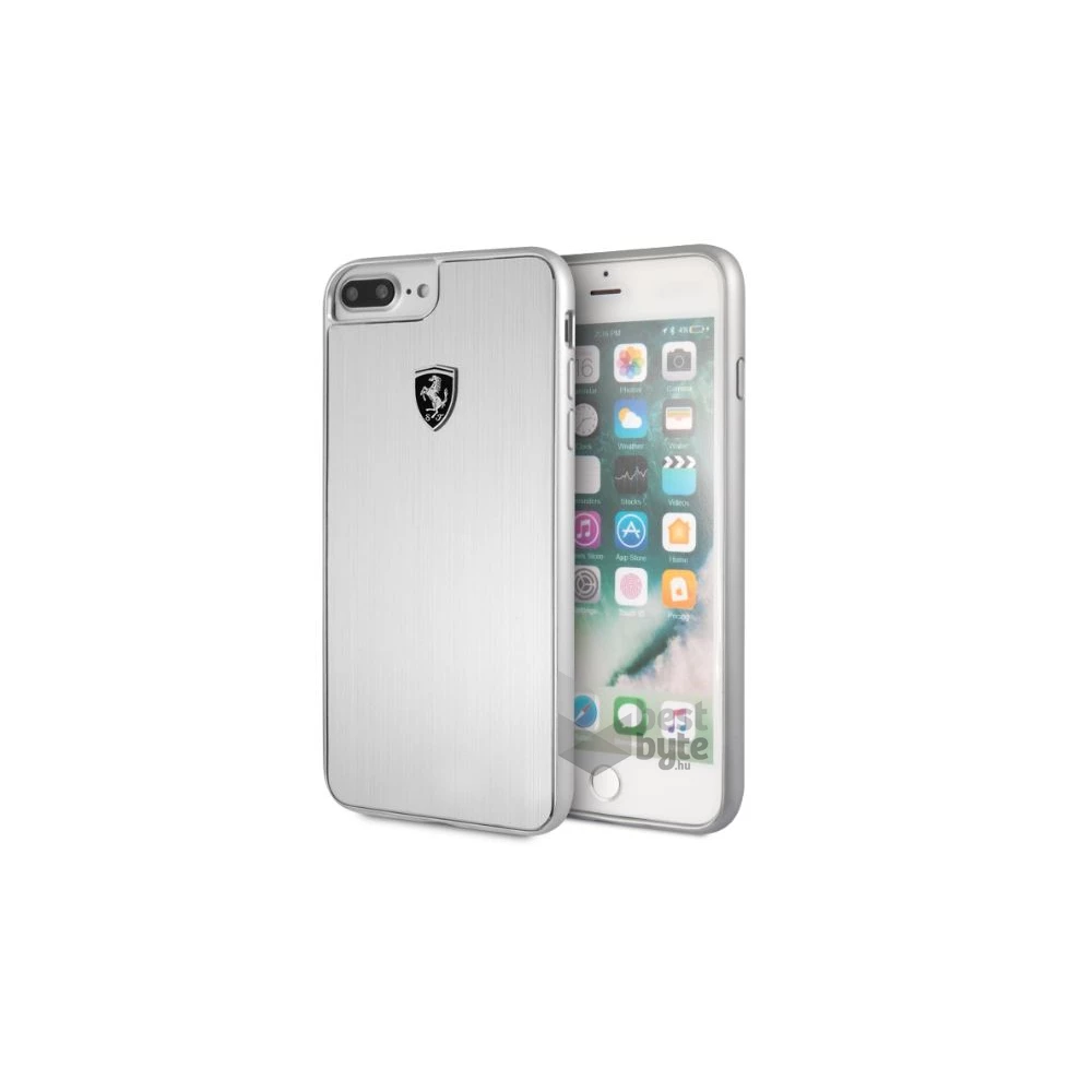 Ferrari Heritage iPhone 7 Plus ezüst kemény aluminium tok