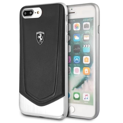 Ferrari Heritage iPhone 8 Plus fekete csíkos/kemény tok